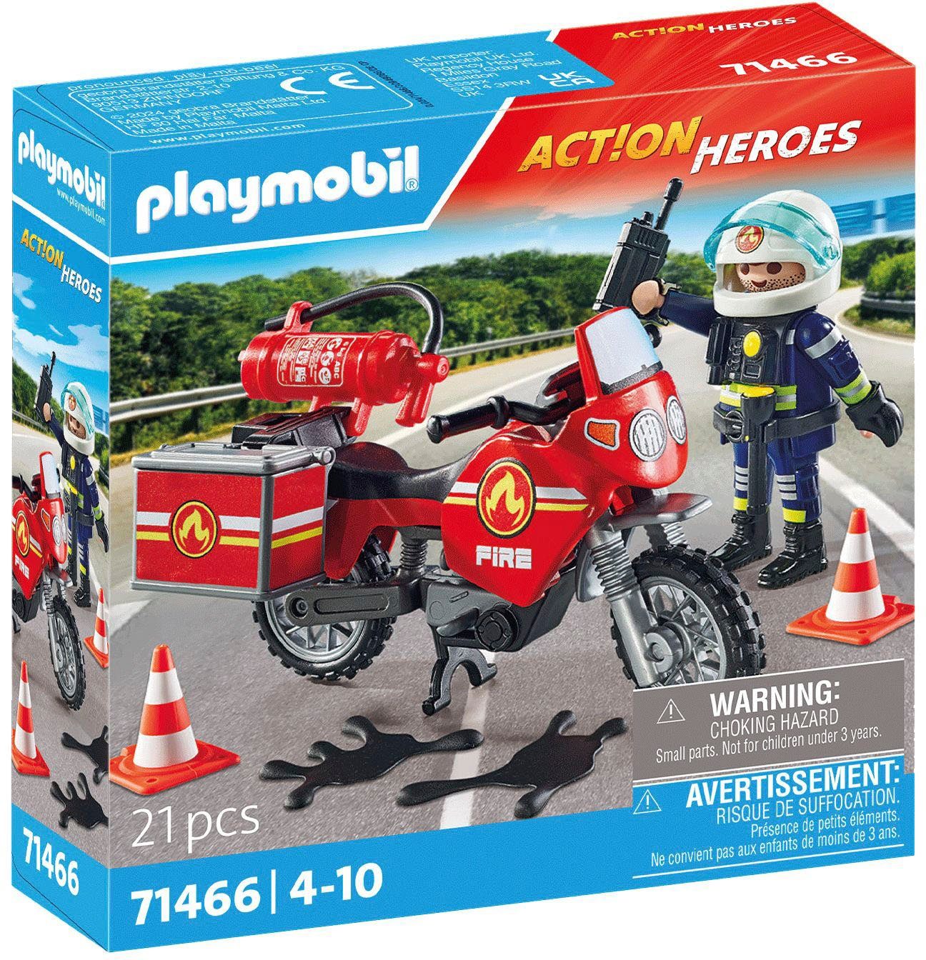 Playmobil® Feuerwehrmotorrad am Unfallort (71466), Action Heroes Konstrukti günstig online kaufen