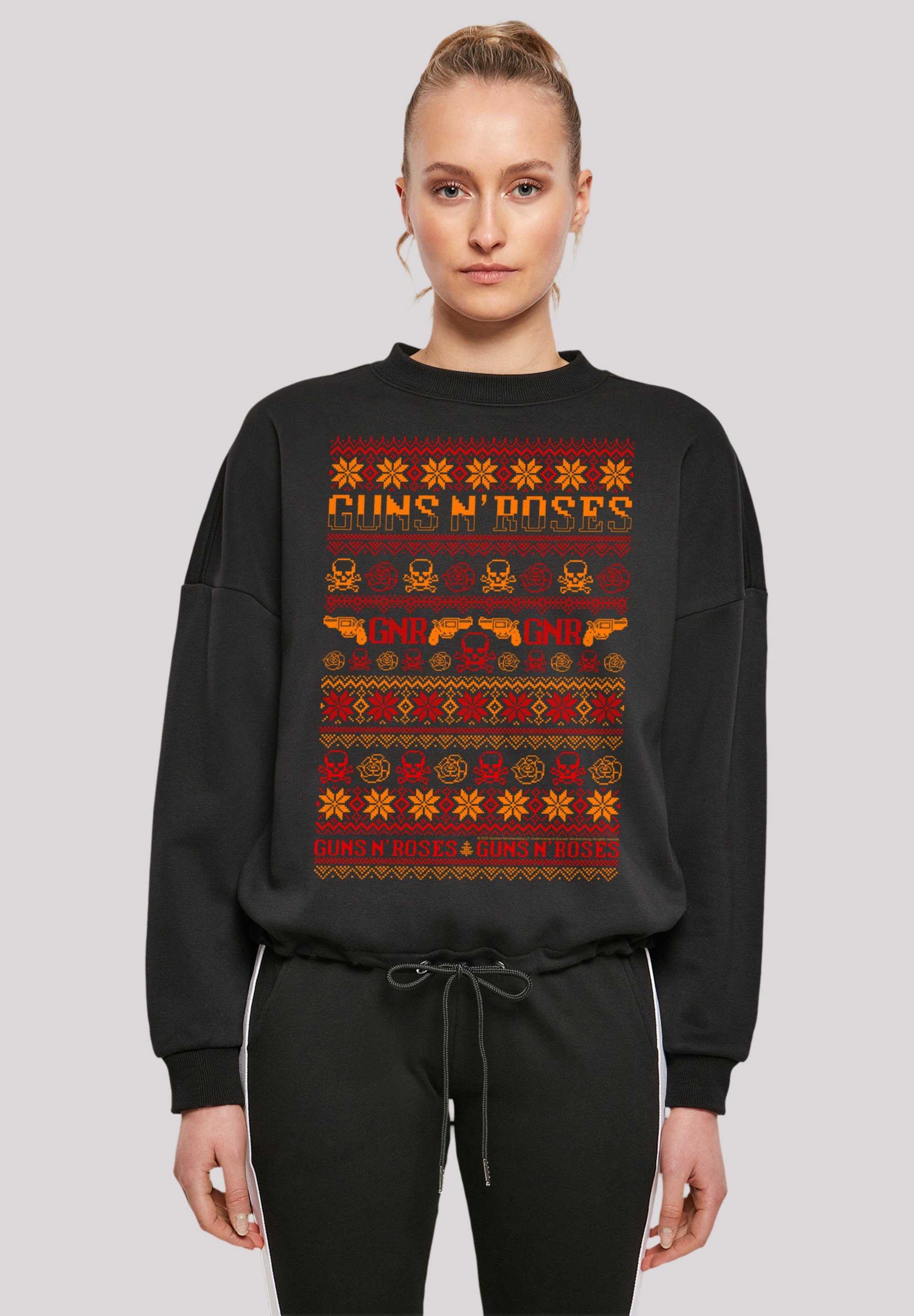 F4NT4STIC Sweatshirt Guns n' Roses Weihnachten Christmas Musik,Band,Logo schwarz