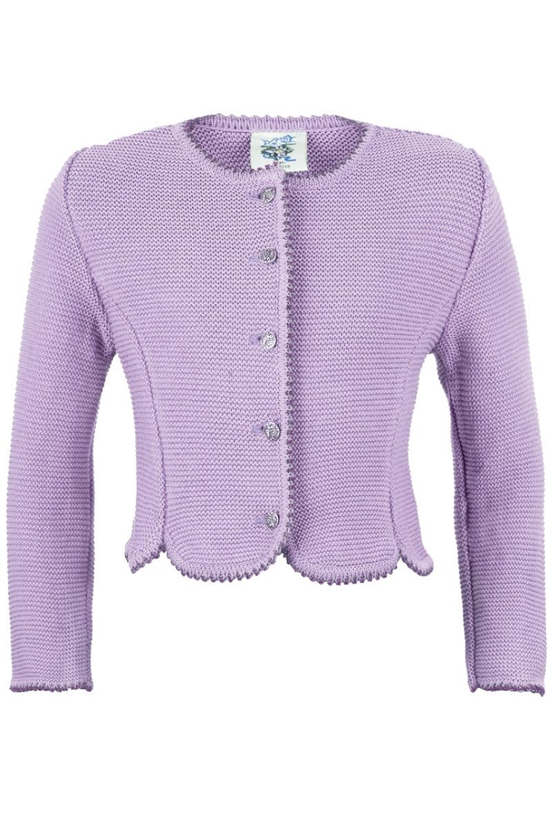 Isar-Trachten Trachtenjacke Strickjacke Kinder - ELEGANTINE - flieder