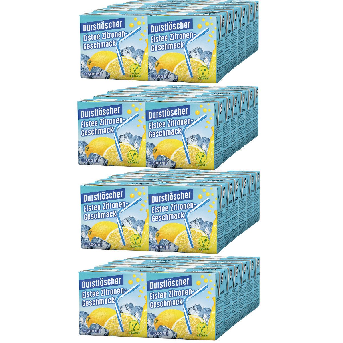 DURSTLOESCHER Softgetränk, Durstlöscher Eistee Zitrone Fruchtsaftgetränk 500ml 48er Pack