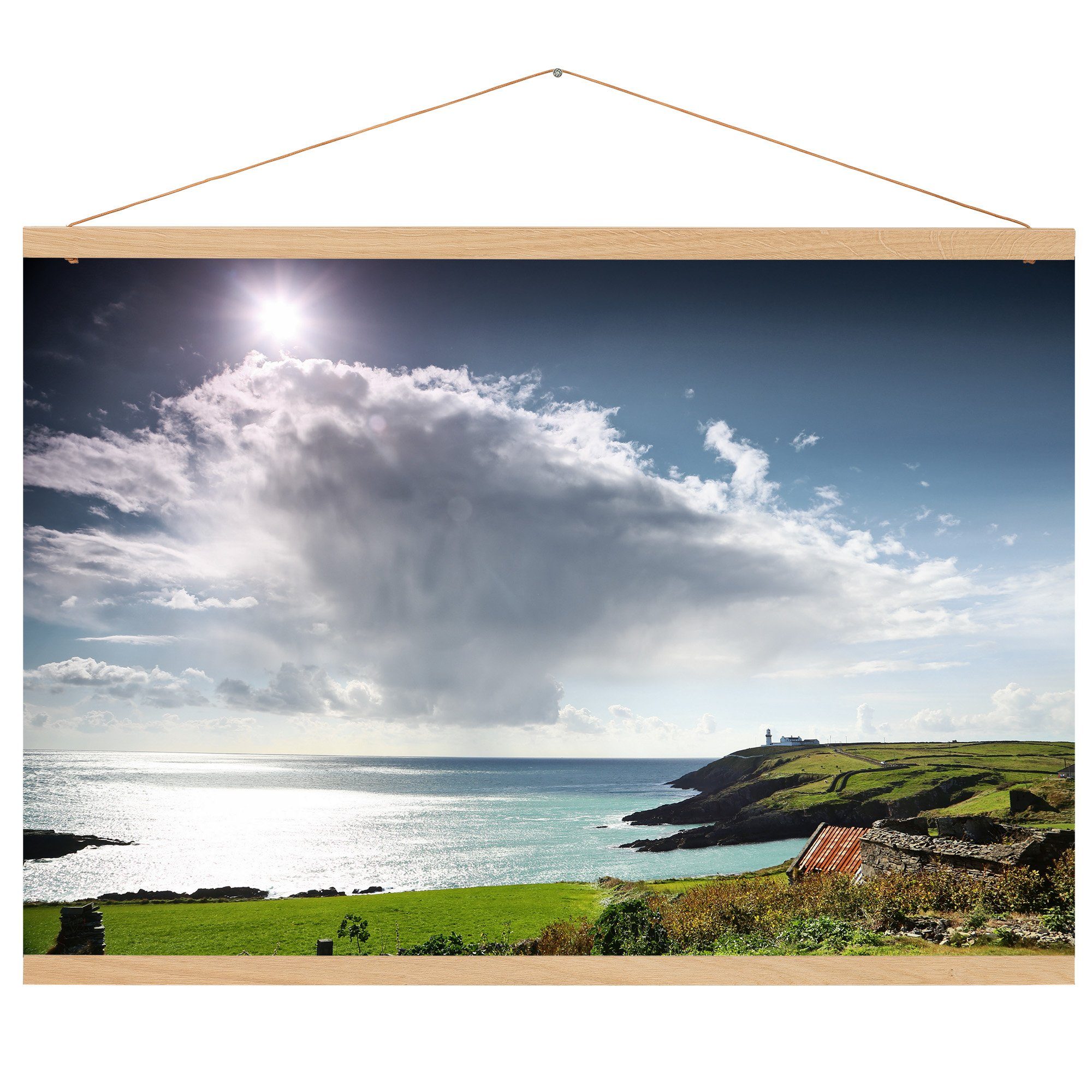 Panorahma Bilderrahmen Posterleiste aus Eichenholz, Klemmschiene, 3 Farben günstig online kaufen