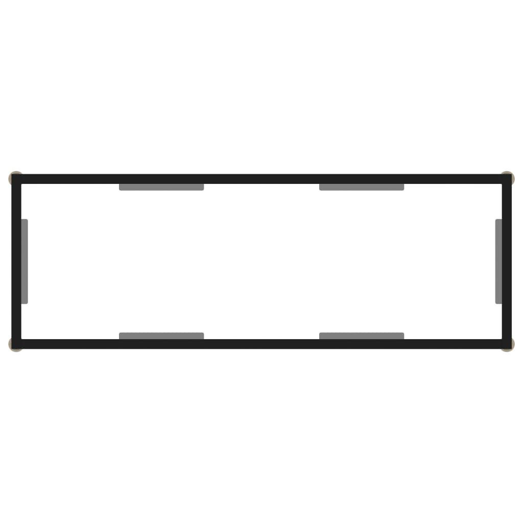 (LxBxH: möbelando Glasböden in Schwarz mit und cm), Stahl Beistelltisch aus Andernach 100x35x75 Transparent