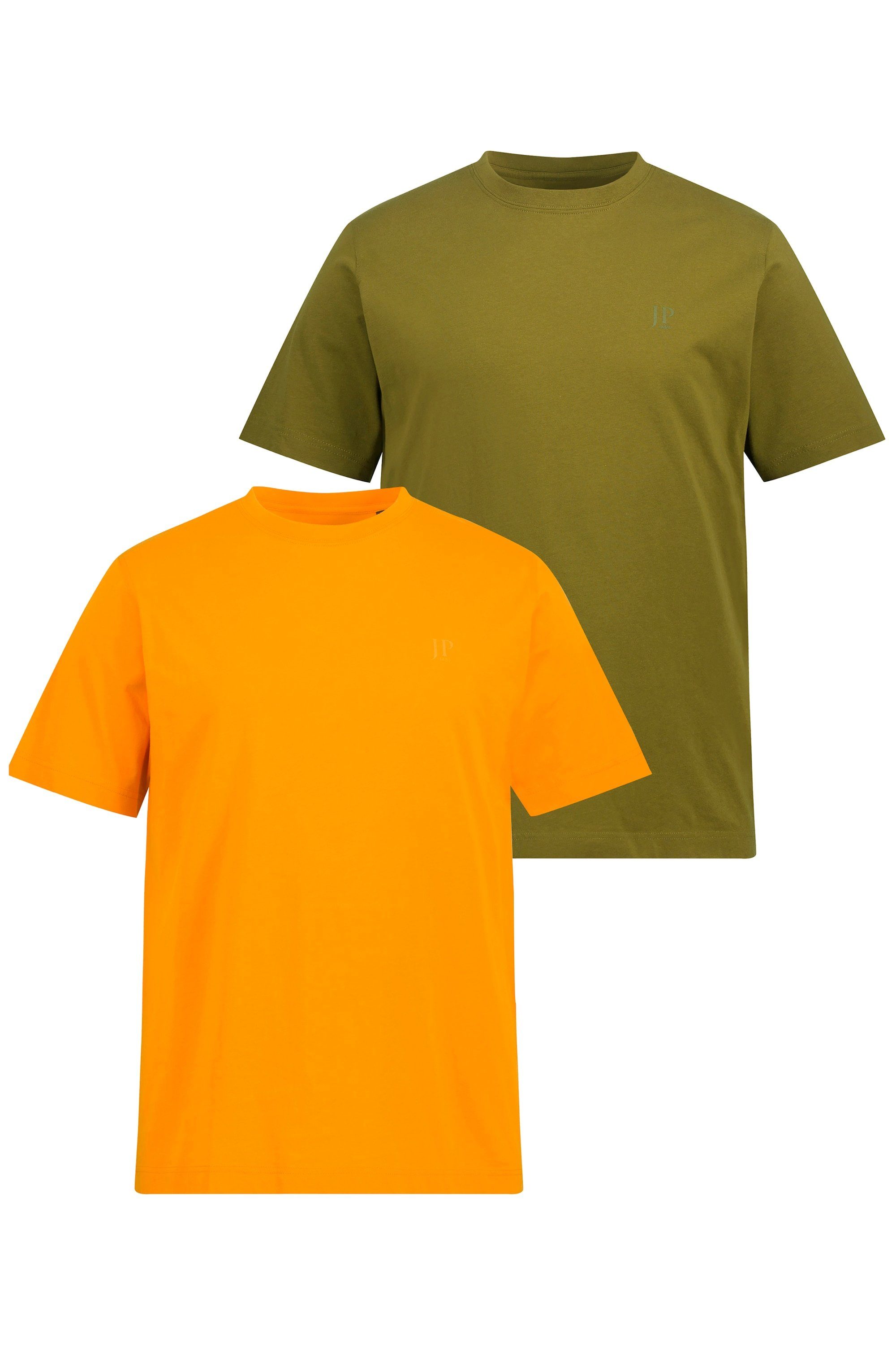 JP1880 T-Shirt T-Shirts Basic 2er-Pack Rundhals bis 8XL (2-tlg) grün