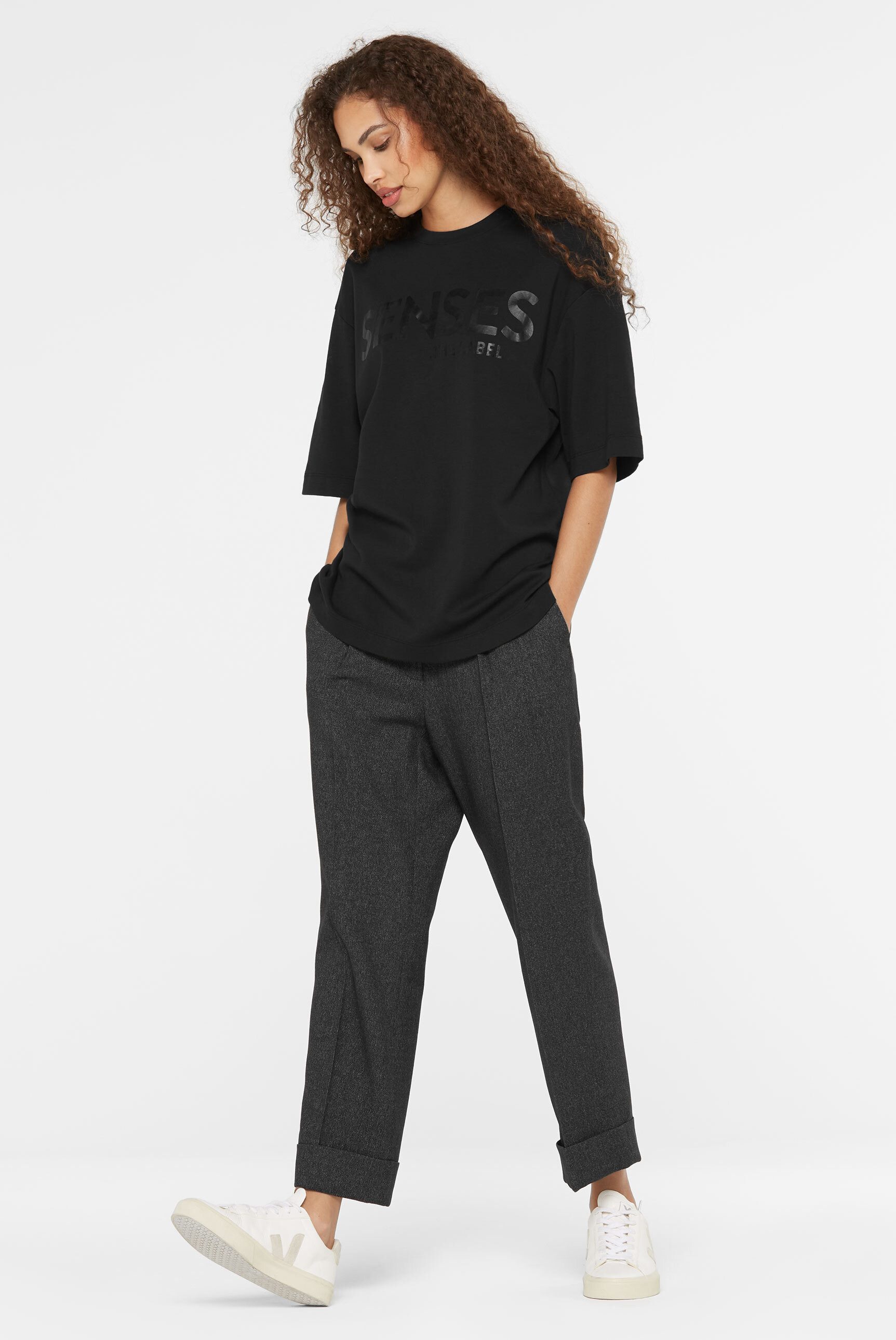 SENSES.THE LABEL Rundhalsshirt aus Baumwolle
