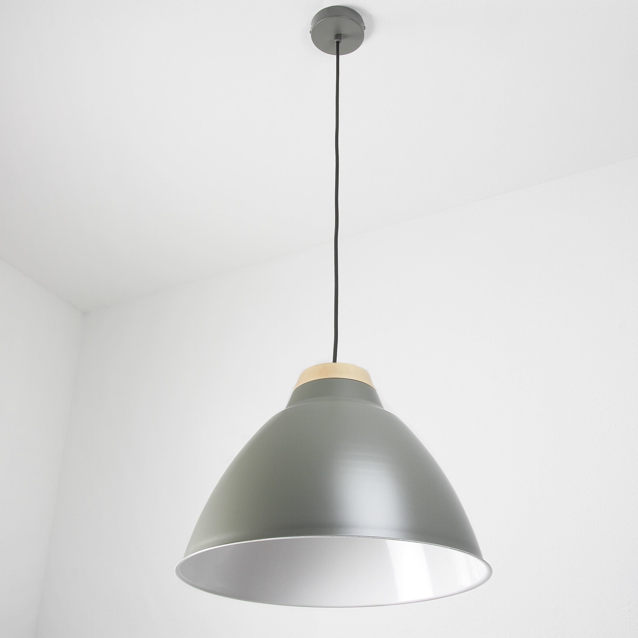 Küche Pendelleuchte Lampe Holz Esstisch Metall Hängeleuchte Skandinavisch Grau ohne Leuchtmittel, SKAL, Licht-Erlebnisse