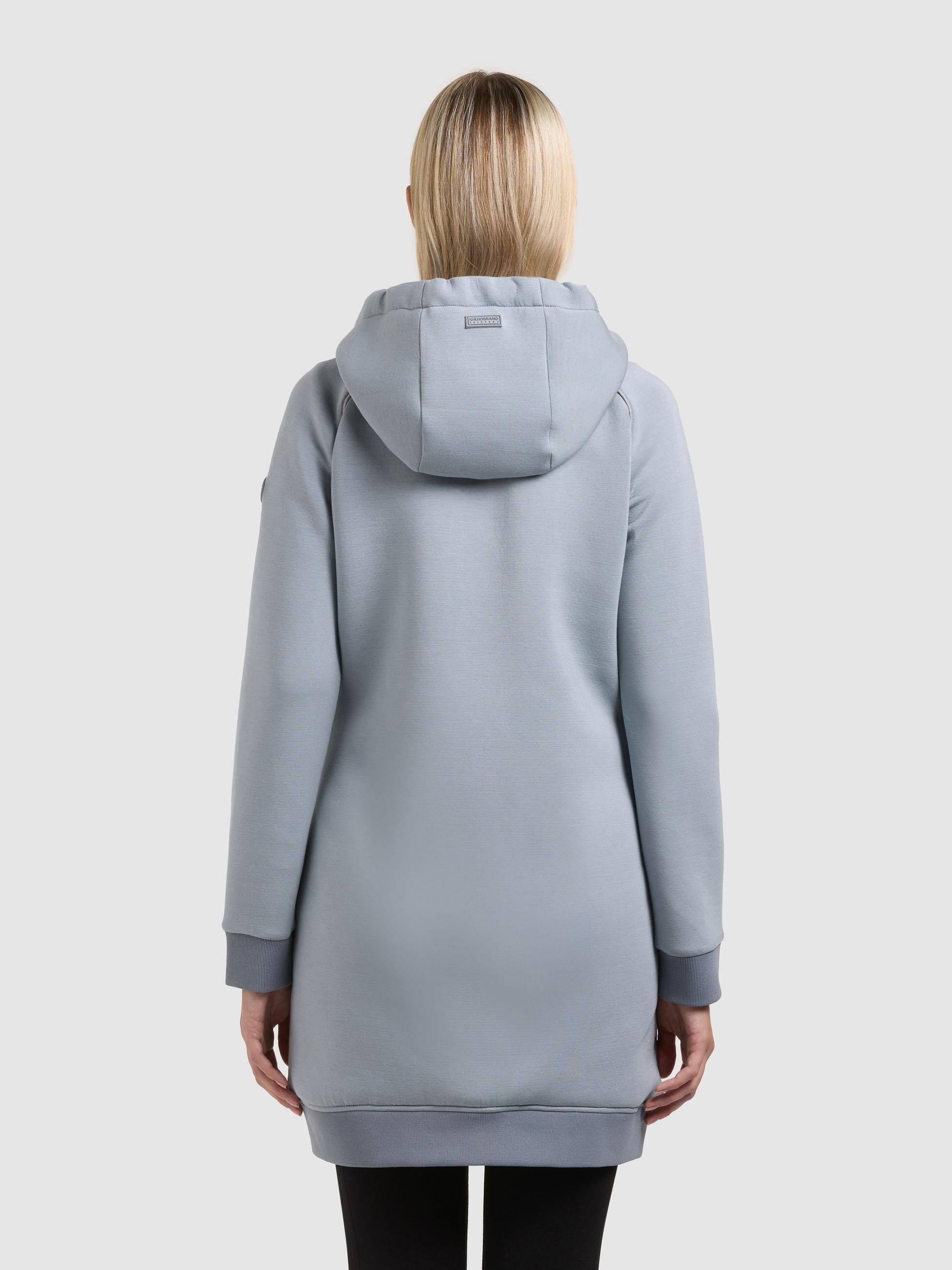 khujo Kurzmantel Nora Materialmix-Mantel mit abnehmbarer kapuze