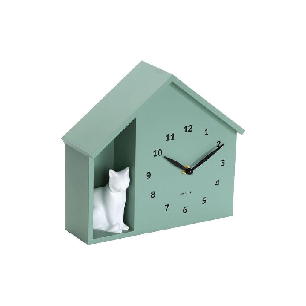 Karlsson Uhr Kuckucksuhr Katze Sitting Cat Grayed Jade