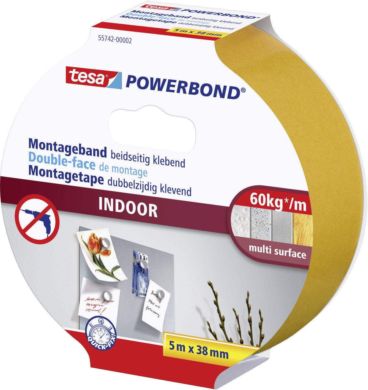tesa Montageband tesa doppelseitiges Montageband Indoor 5 m x 38 mm. € 20,79, (€ 4,16 pro 1 m).