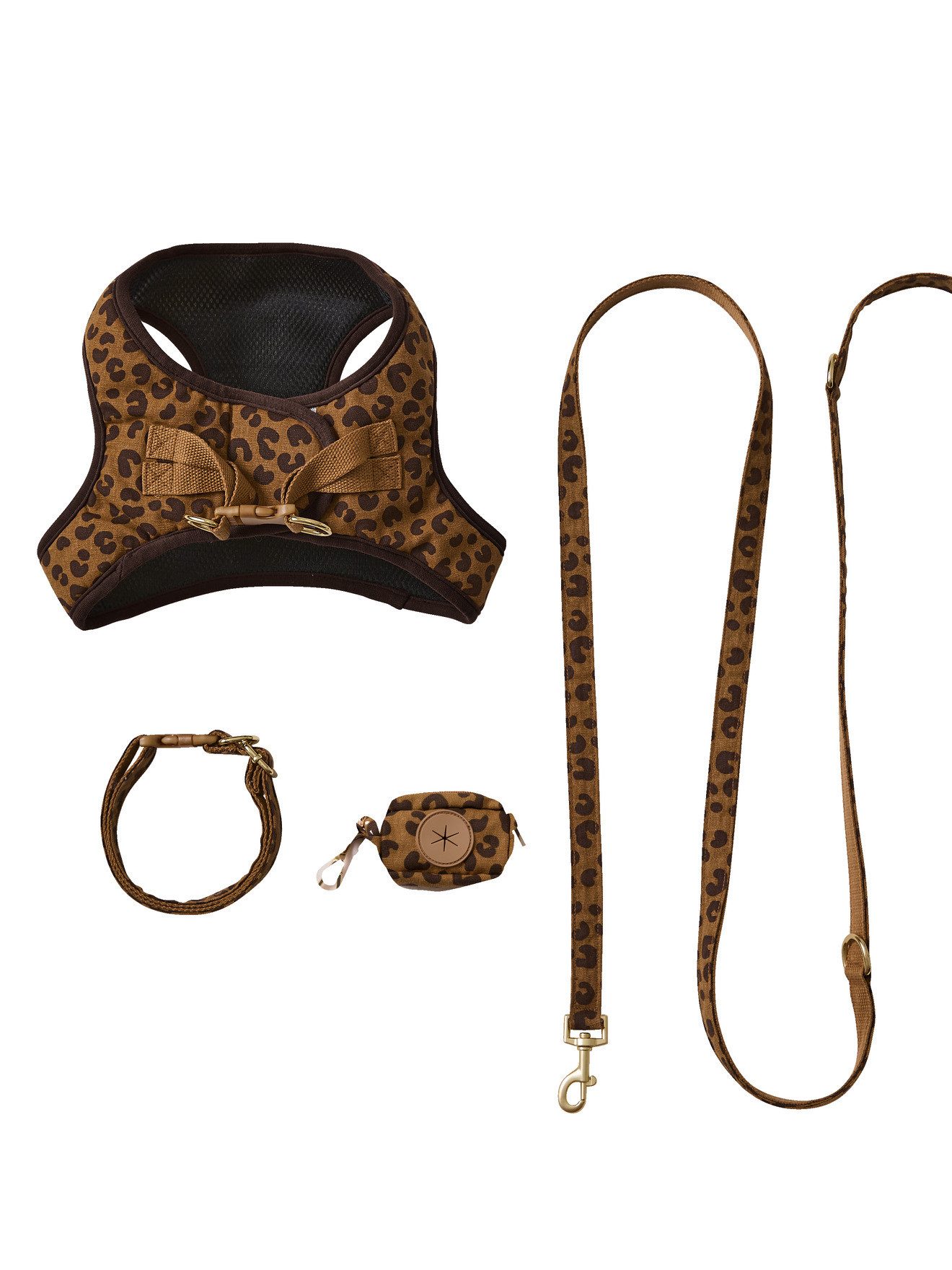 vertbaudet Tier-Halsband Set aus Geschirr, Leine und Halsband für Hunde