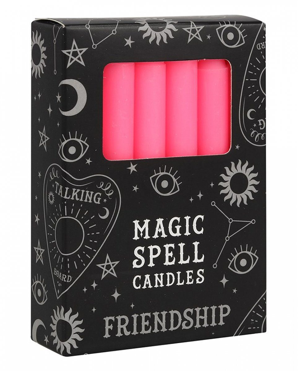 für Zauberkerzen ";Freundschaft"; Pinke Horror-Shop Kerzenständer