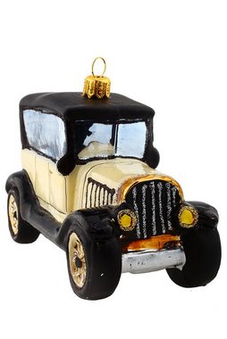 Hamburger Weihnachtskontor Christbaumschmuck Oldtimer creme, Dekohänger - mundgeblasen - handdekoriert