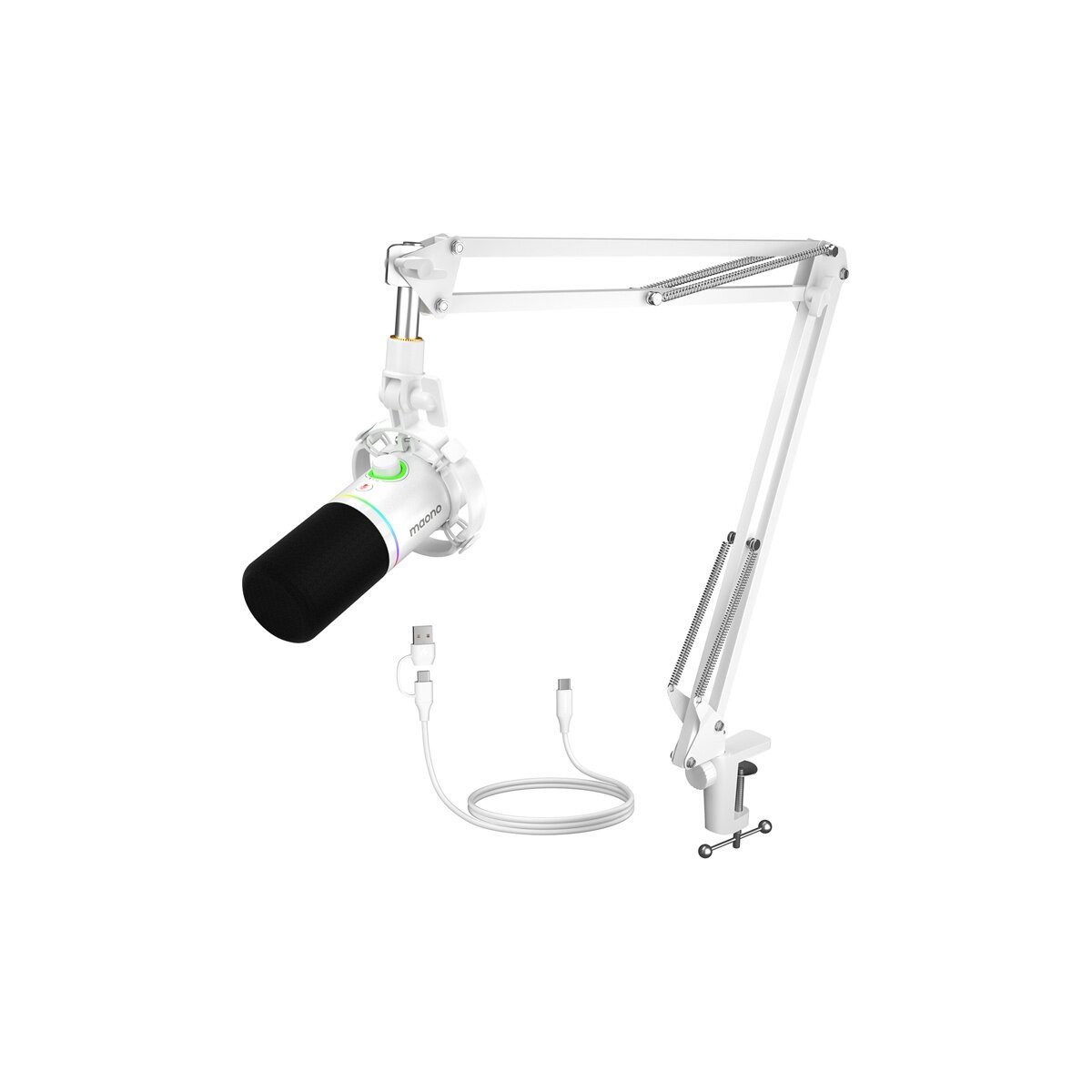 Maono Streaming-Mikrofon Maono PD200XS dynamisches Mikrofon weiß