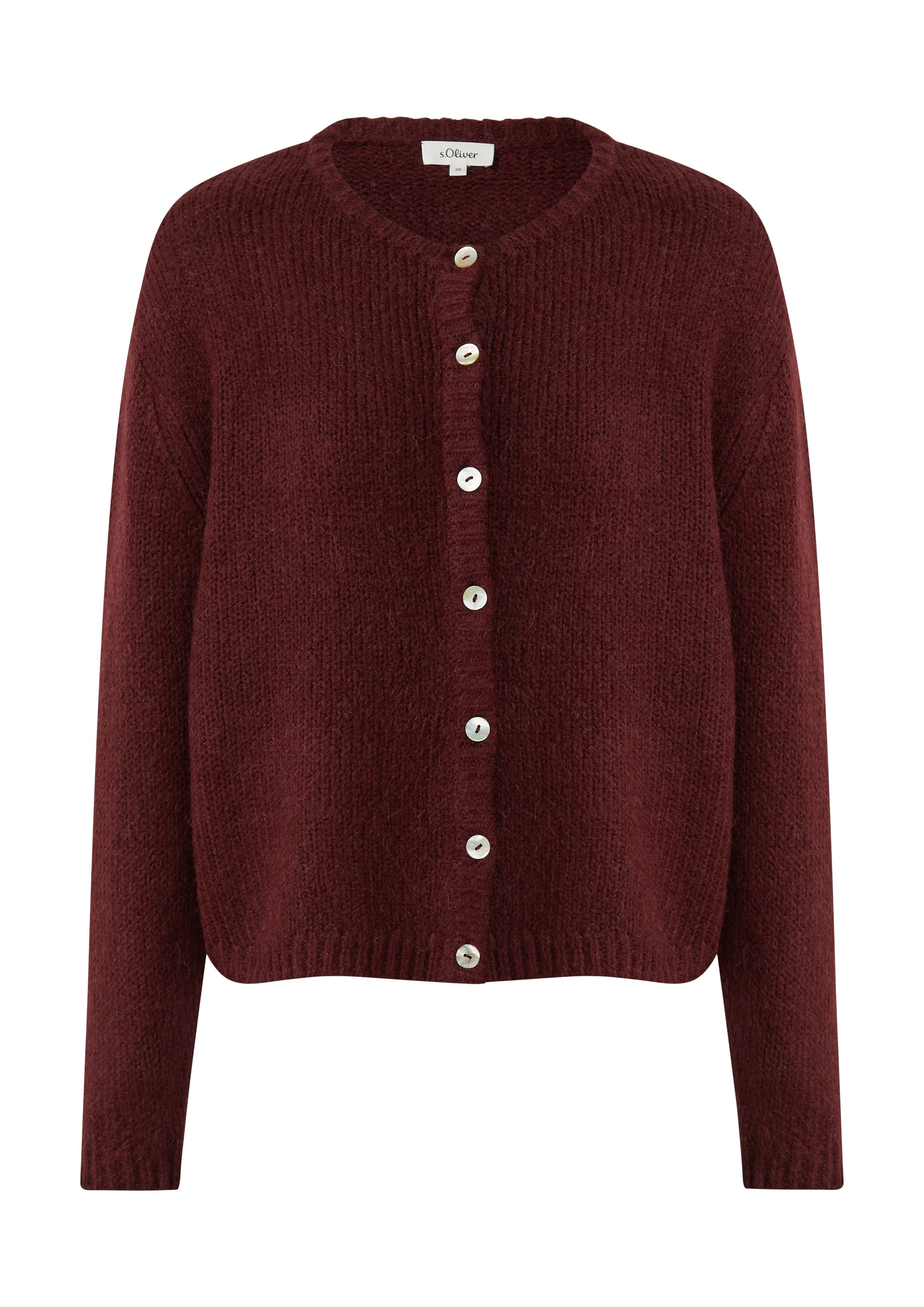 s.Oliver Strickjacke mit Rippbündchen