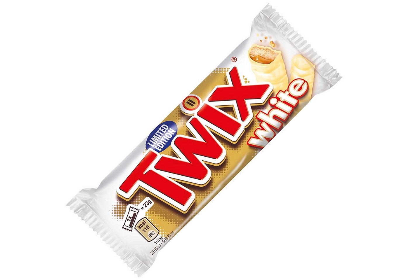 Twix Schokolade, Twix White Knuspriger Keks mit Karamell umhüllt weißer Schokolade 45g