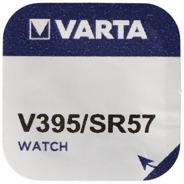 VARTA 395, Varta V395, SR57, SR927SW, SR926SW Knopfzelle für Uhren Knopfzelle, (1,6 V)