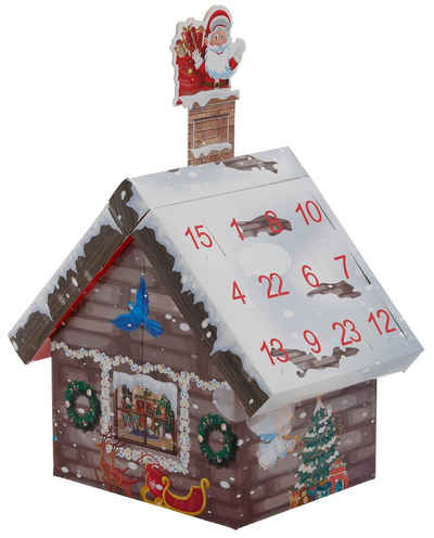 my home Adventskalender »Roana« (Set, 24-tlg), Adventskalender-Haus mit Minifiguren, handdekorierte Mini-Glaskugeln