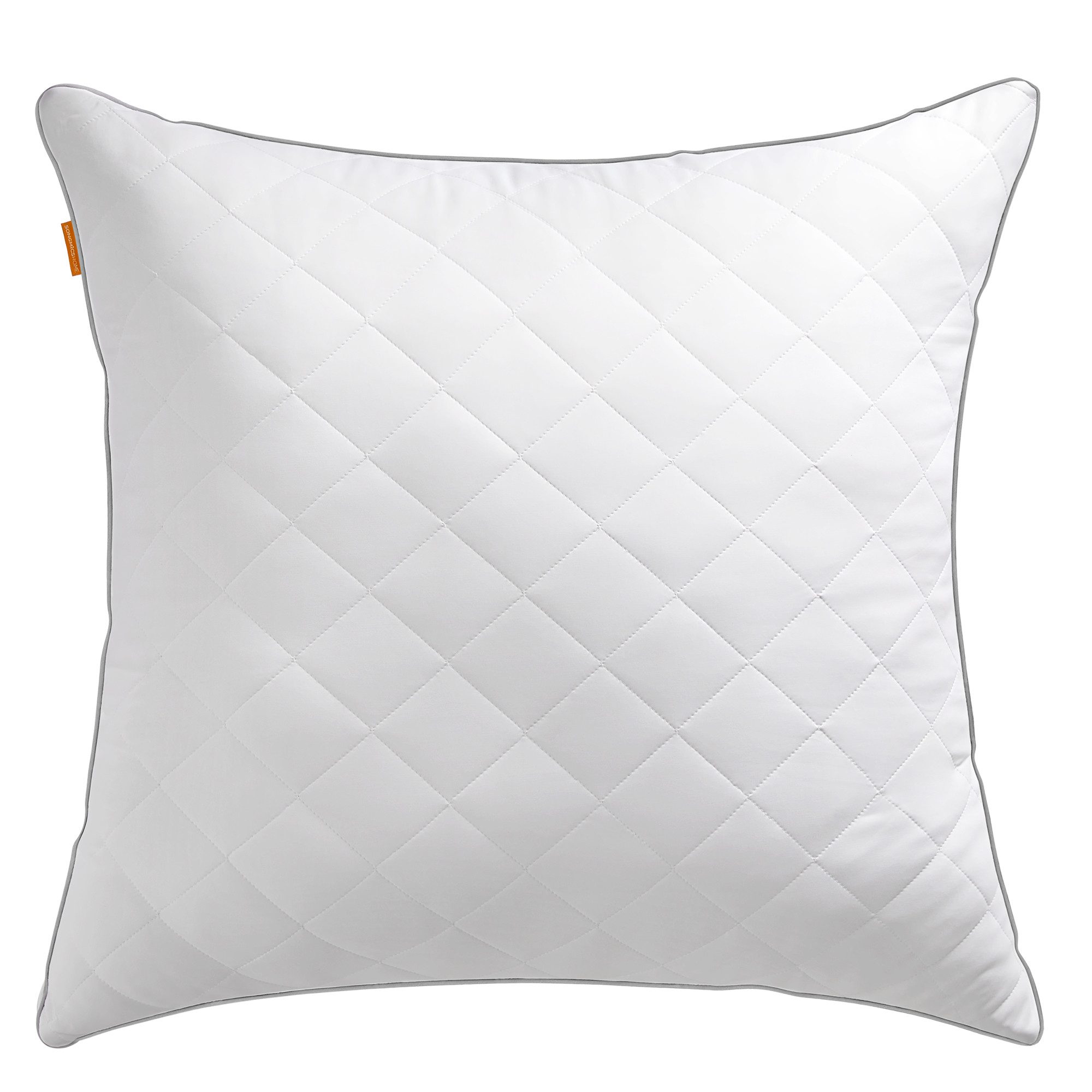 SONGMICS Stützkissen Kopfkissen, beidseitig verwendbar, weicher Bezug, Winter, Sommer, 1-tlg., 1-tlg, 80 x 80 cm,1200g Füllung, maschinenwaschbar, trocknergeeignet bis 60°C