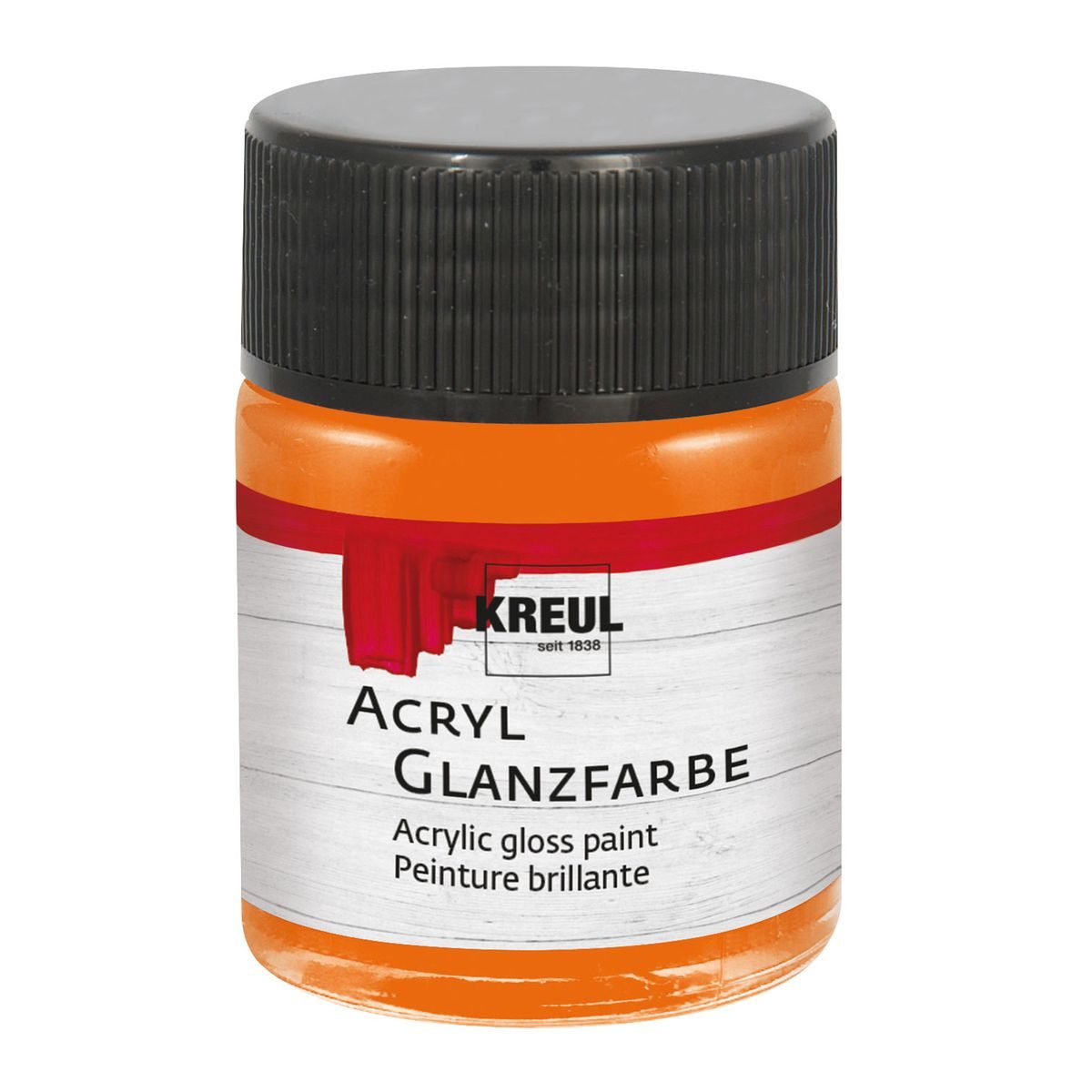 C. KREUL Acrylfarbe KREUL Acryl Glanzfarbe orange 50ml Glas