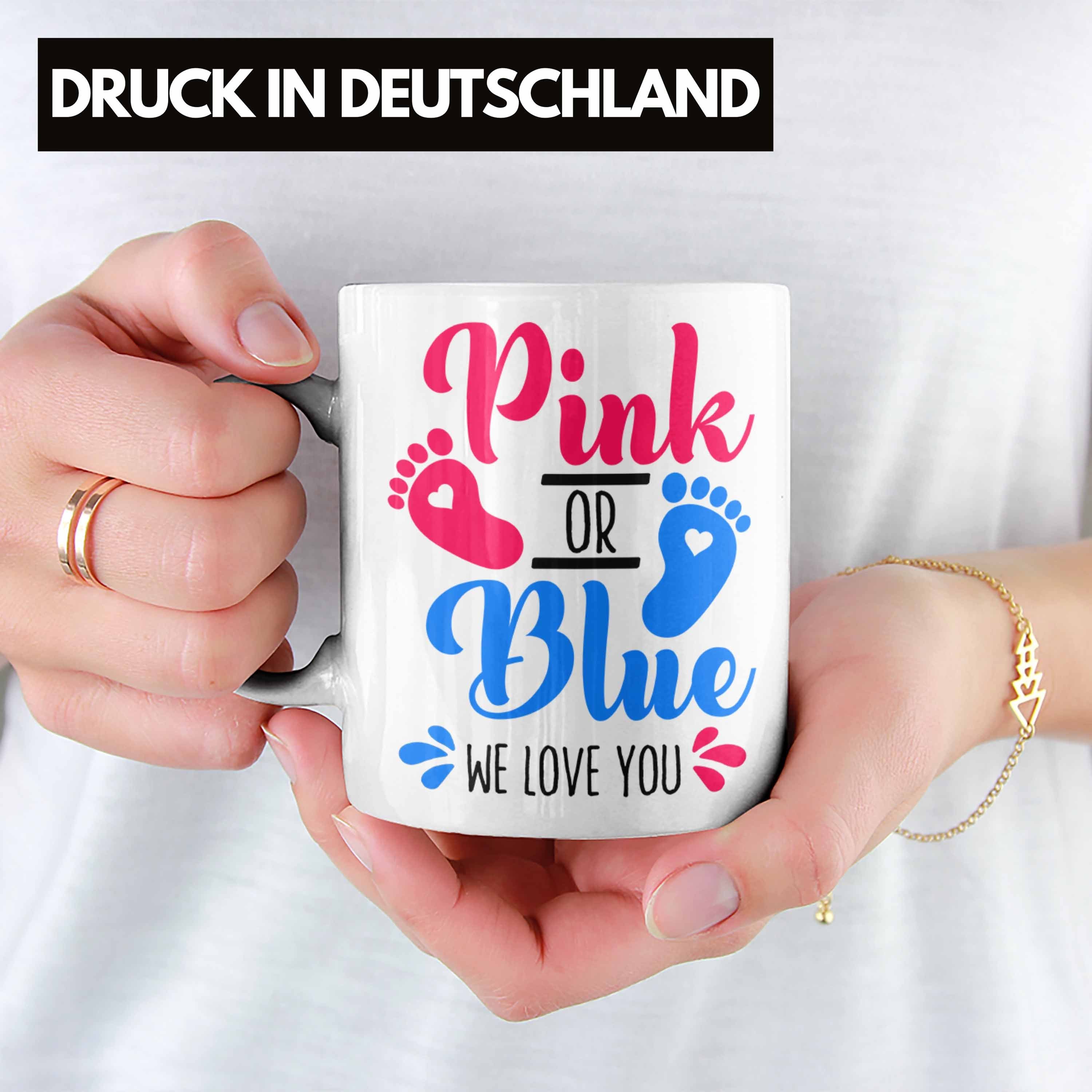 Geschenk Pink Or Tasse Überraschun You Reveal Baby Gender Weiss Trendation Blue We Love Tasse