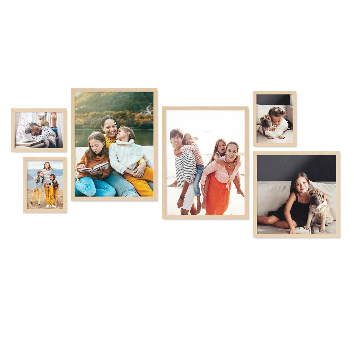 PHOTOLINI Bilderrahmen 6er Set Modern Schmal 15x20, 30x30 und 30x40 cm. Reduzierter Preis € 37,99. Unverbindliche Preisempfehlung € 49,99
