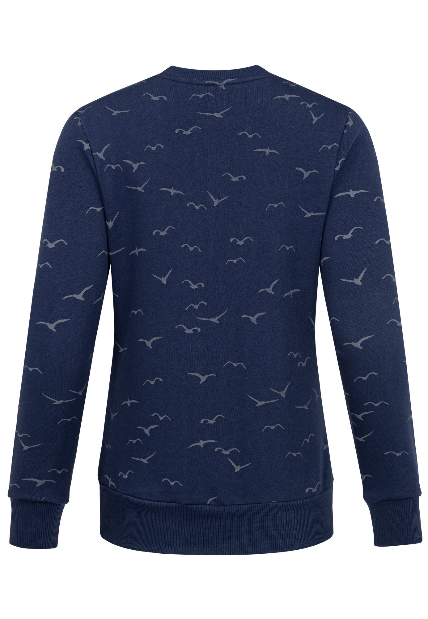 Sweatshirt Print REPUBLIX Pullover Hoodie ANA Navyblau Damen Sweatjacke Kapuzenpullover