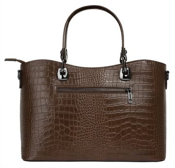 Cluty Henkeltasche, echt Leder, Made in Italy