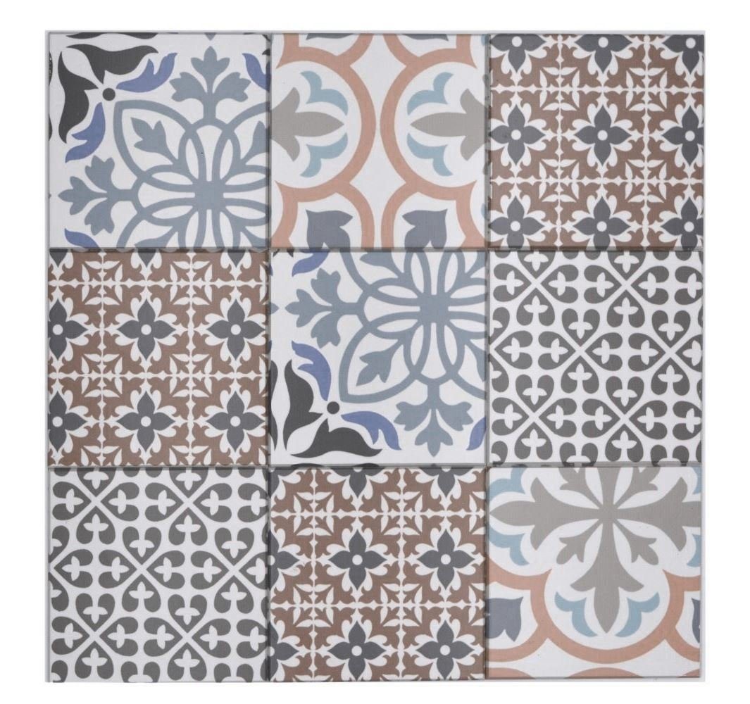 orange blau grau Mosaikfliesen Keramikmosaik Matten / 10 matt Mosani creme Mosaikfliesen