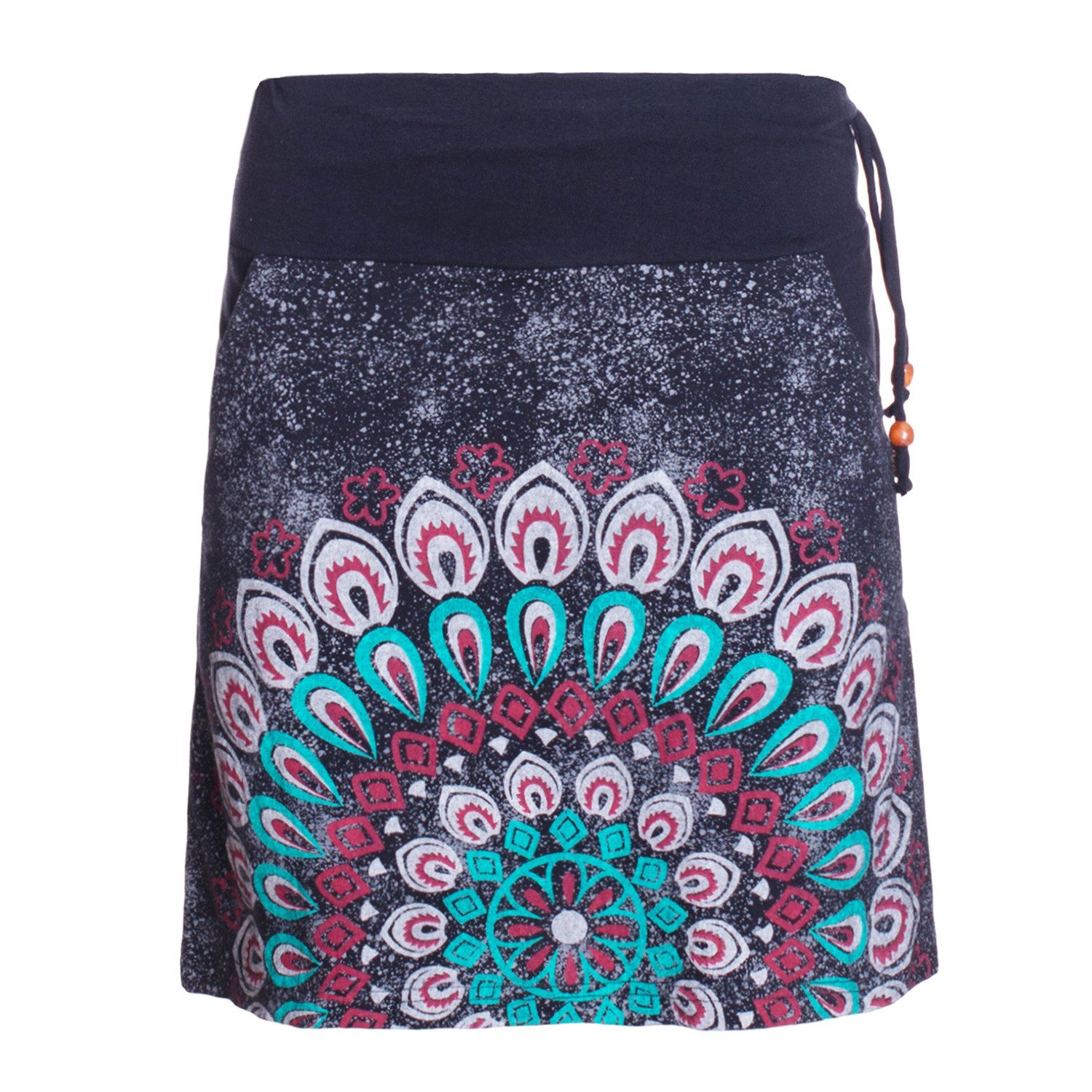 Vishes Minirock Damen Baumwolle Blumen-Muster breiter günstig online kaufen