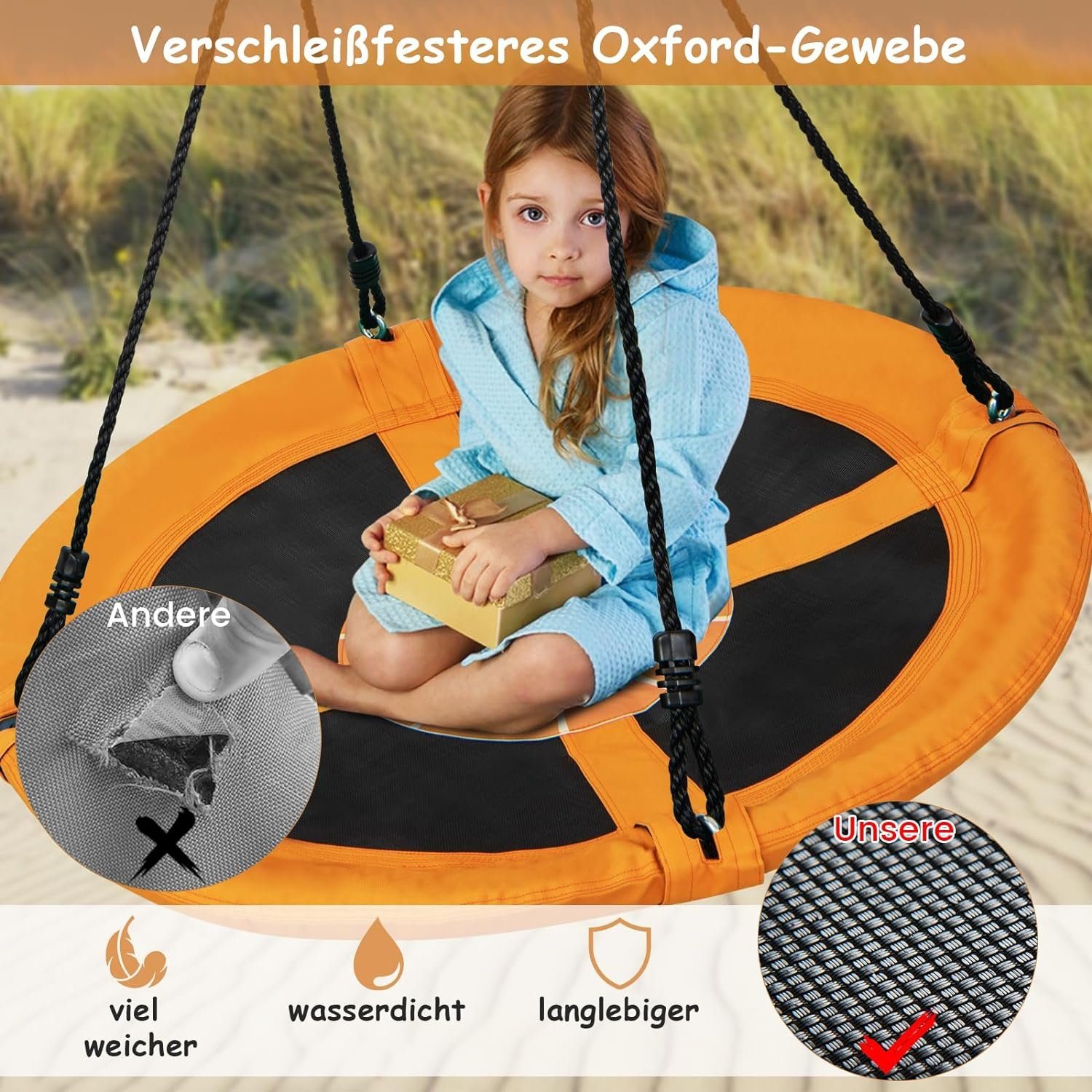 KOMFOTTEU Nestschaukel Ø100cm, bis 100kg, für günstig online kaufen