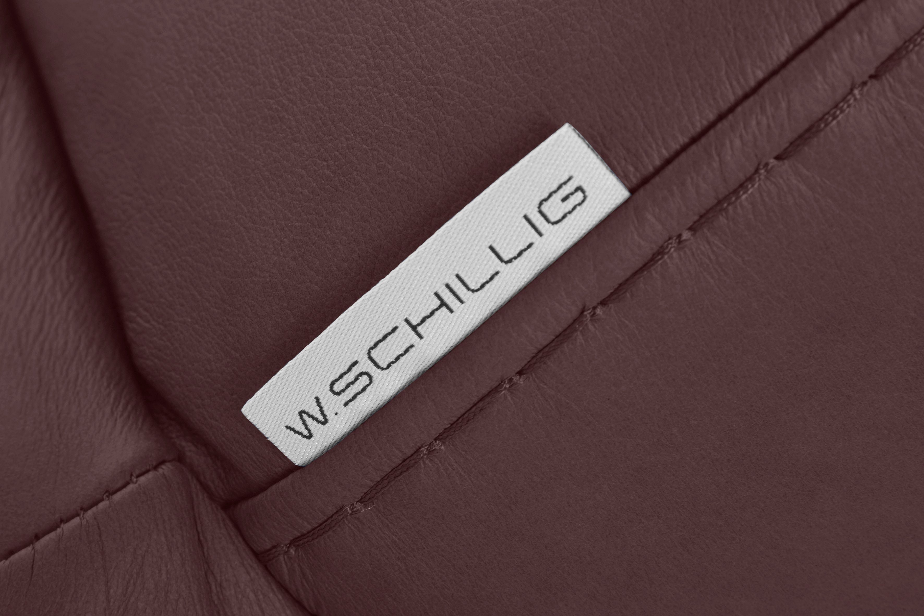 cm 232 W.SCHILLIG in 2,5-Sitzer Breite mit glänzend, montanaa, Chrom Metallkufen
