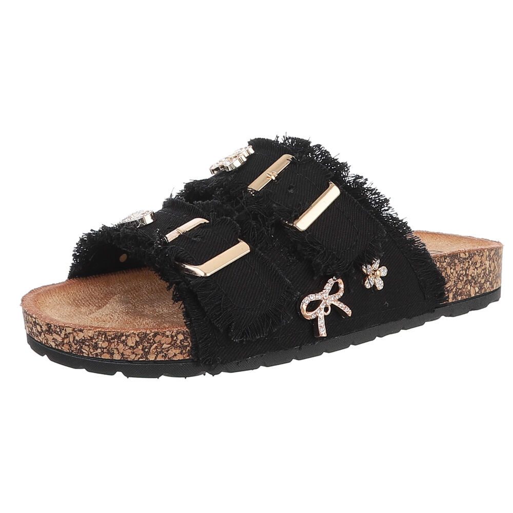 Ital-Design Stylische Pantolette mit Korksohle und günstig online kaufen