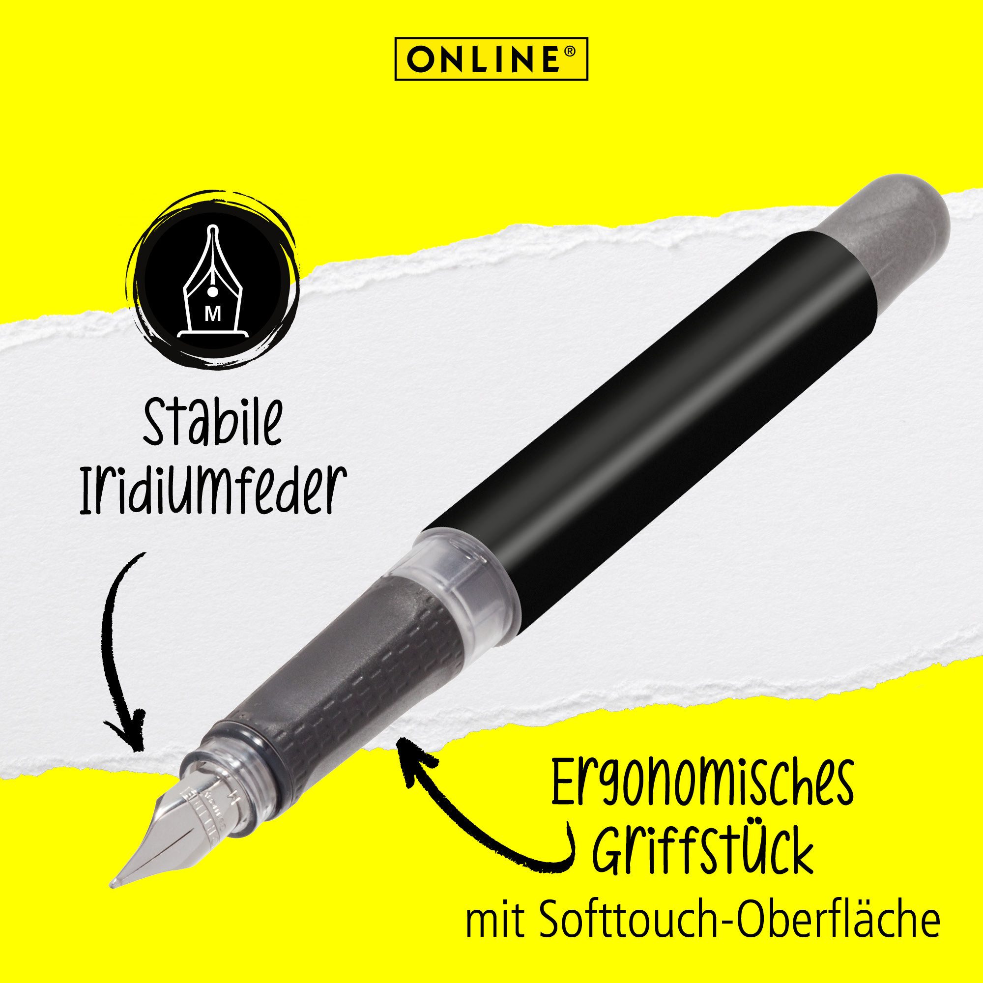 Online Pen Füller College Füllhalter, ergonomisch, ideal für die Schule, hergestellt in Deutschland