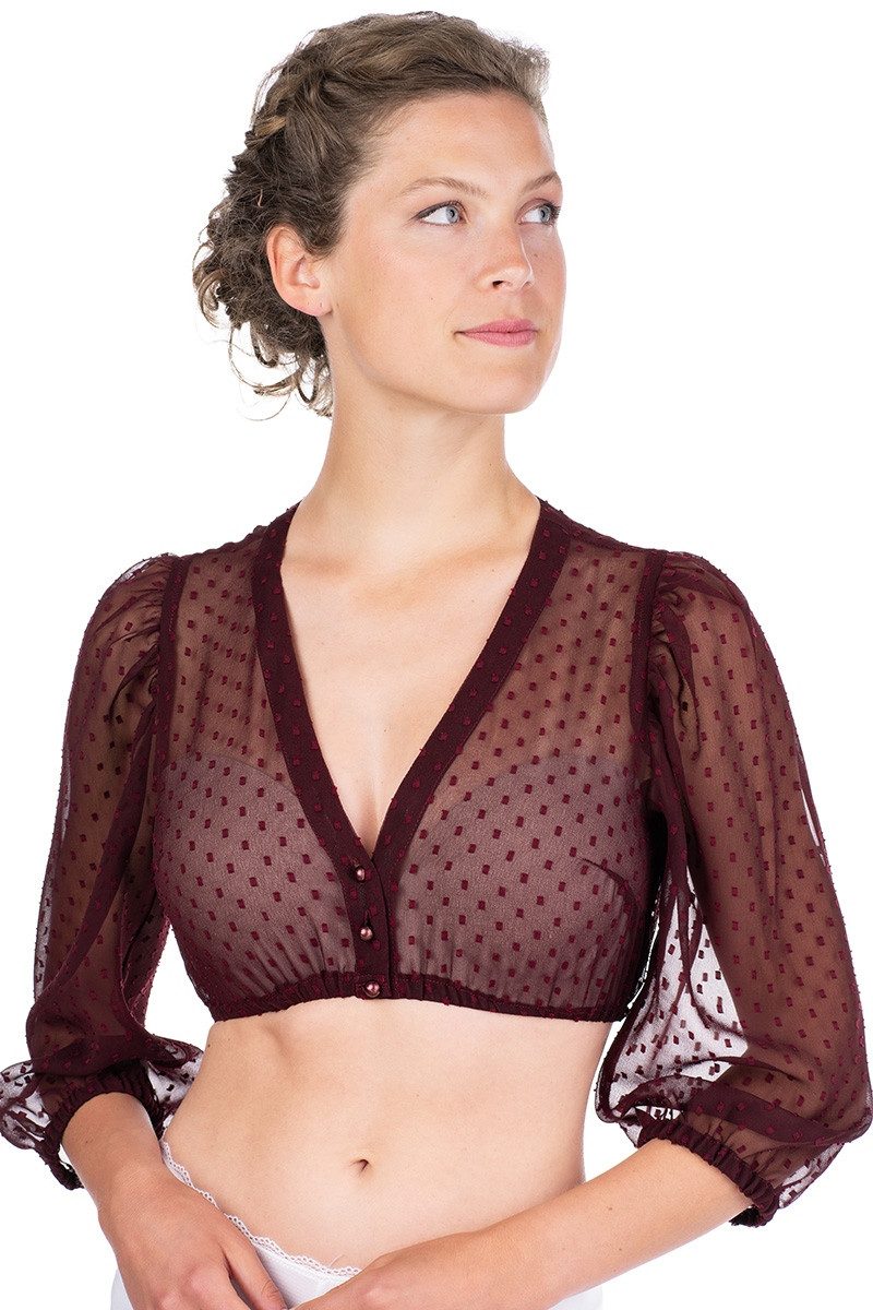 Dirndlbluse Dirndlbluse - AHORNTAL - bordeaux