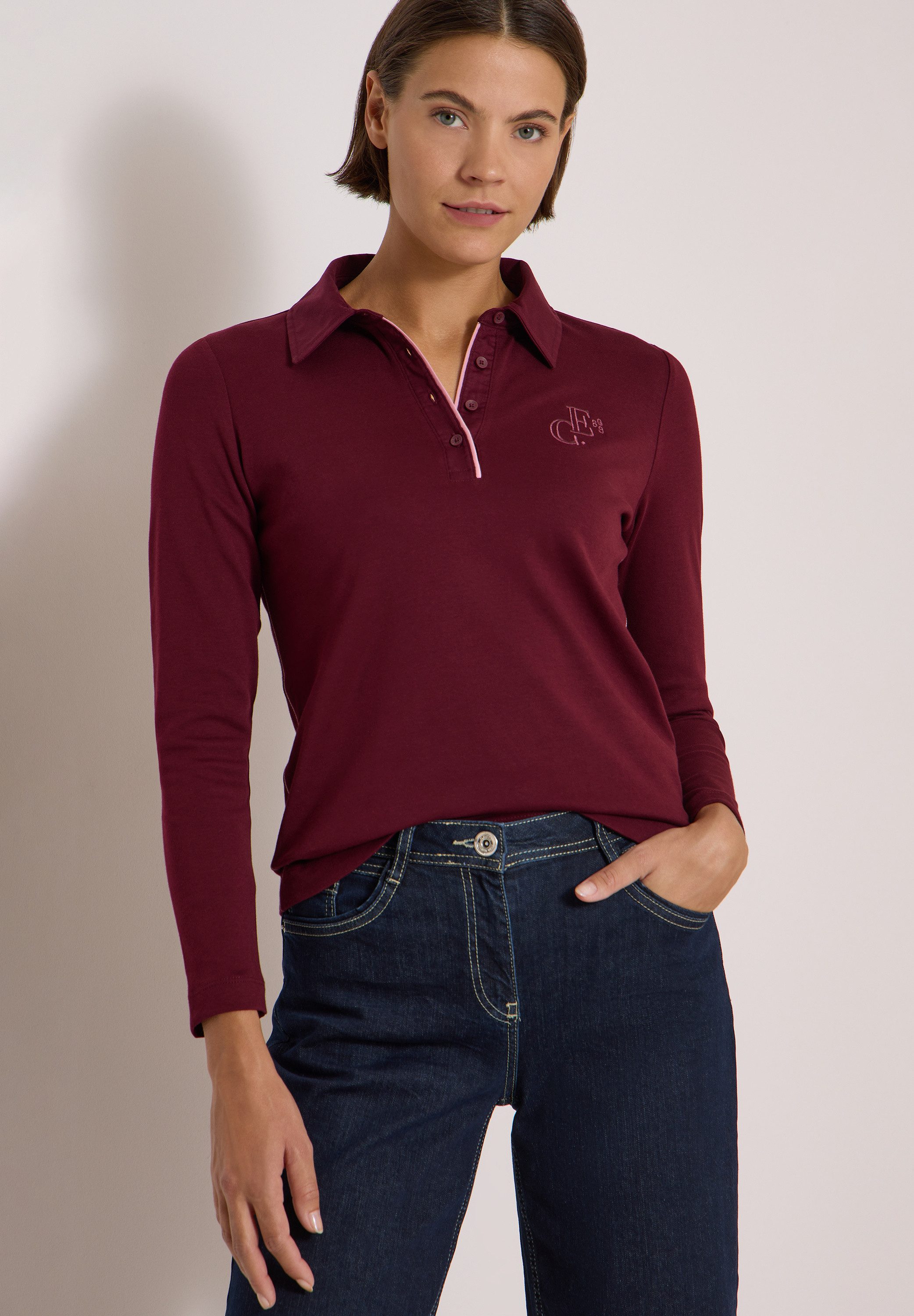 CECIL Langarmshirt aus reiner Baumwolle