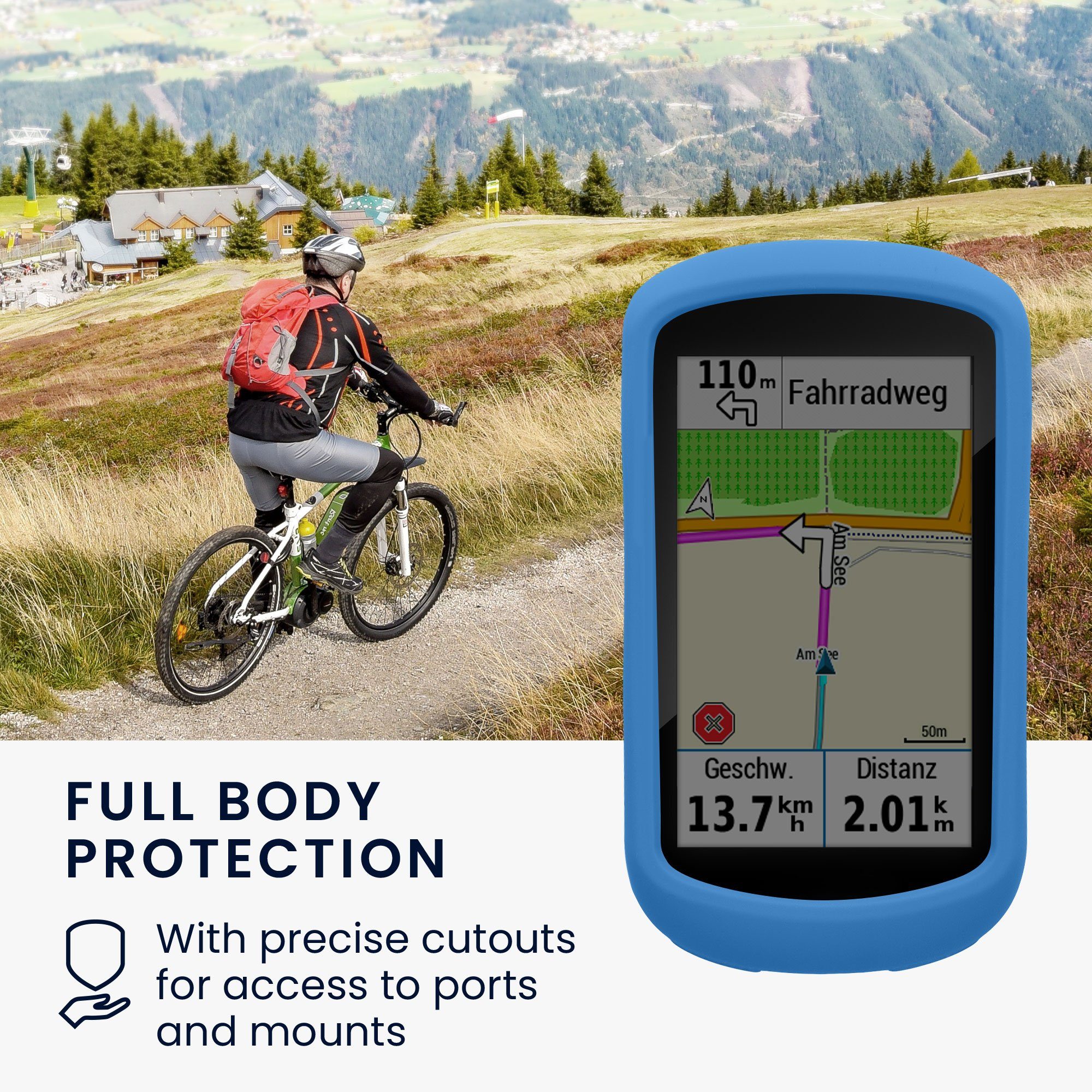 kwmobile Smartphone-Hülle Hülle für Garmin Edge Explore, Silikon GPS Fahrrad Case Schutzhülle