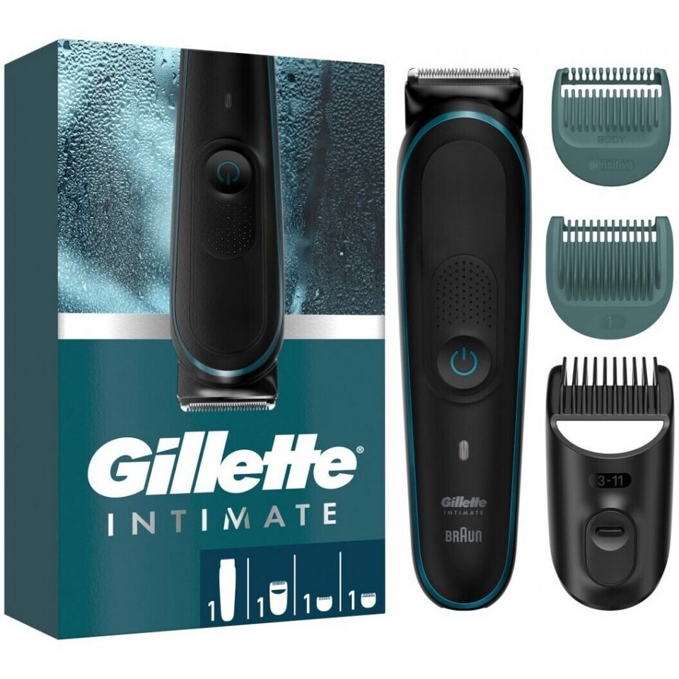 Gillette Körper- und Bikinitrimmer Intimate i5 - Präzisionstrimmer -  schwarz/blau