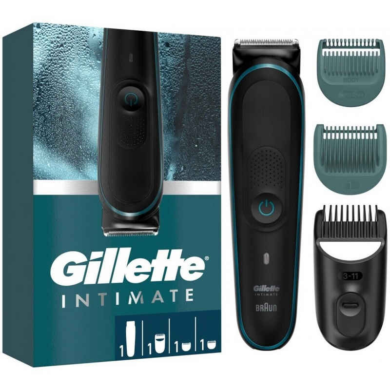 Gillette Körper- und Bikinitrimmer Intimate i5 - Präzisionstrimmer - schwarz/blau