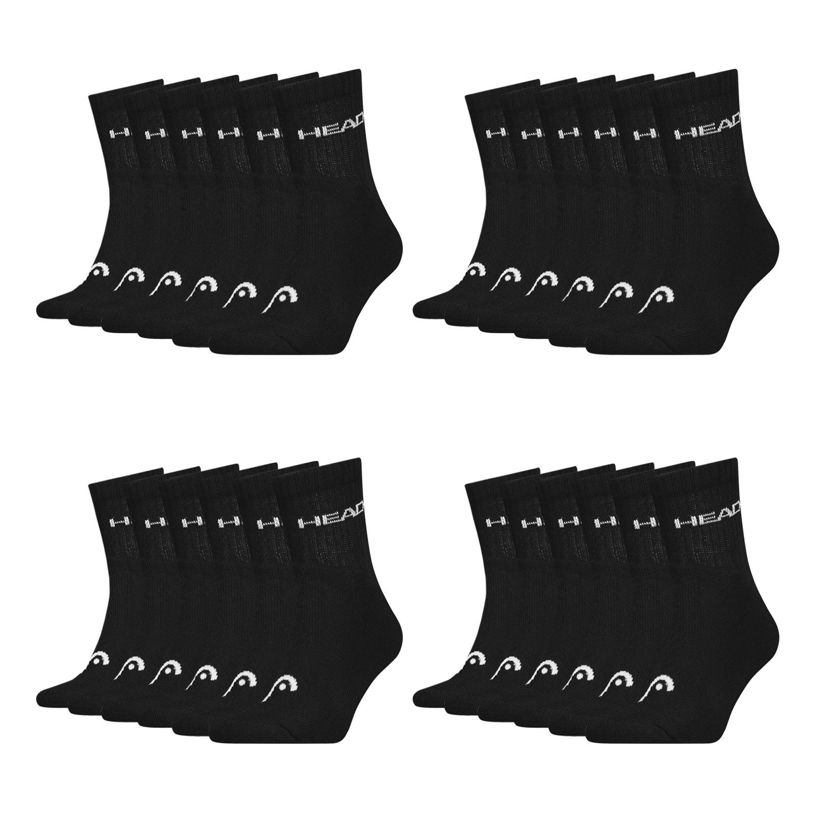 Head Sportsocken Short Crew Socken (12-Paar) mit Logo günstig online kaufen