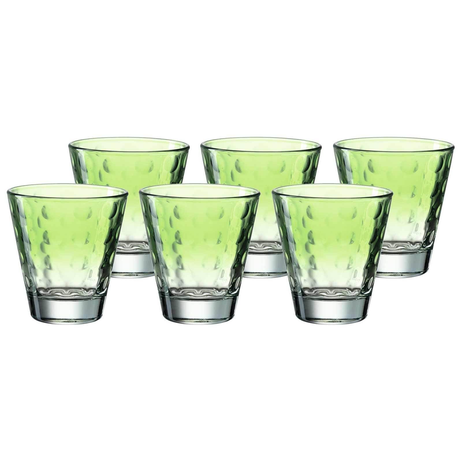 215 LEONARDO Glas ml 6er Glas grün Optic Set, Trinkgläser