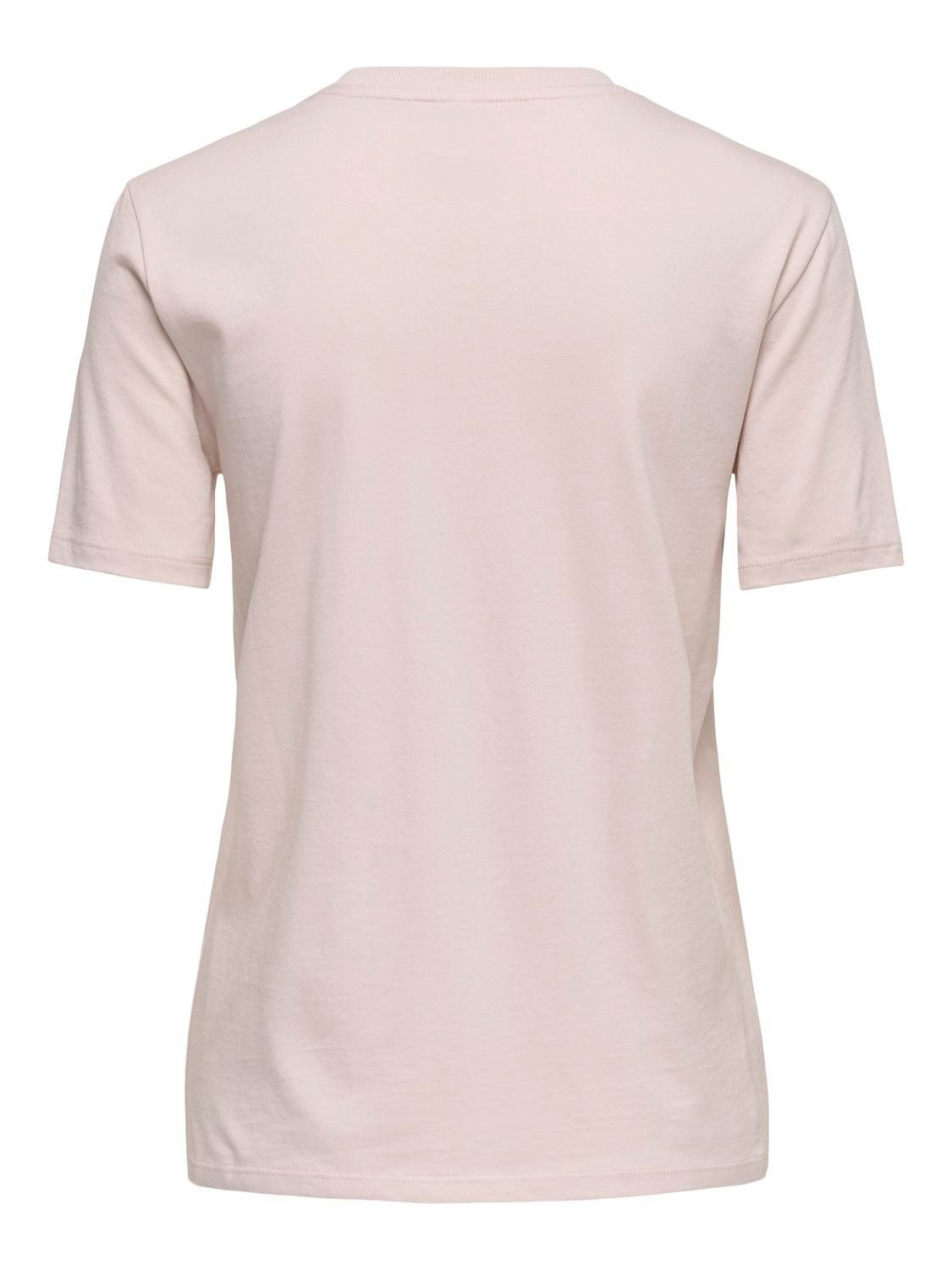 ONLY Kurzarmshirt ONLPARKER S/S O-NECK BLING TOP BOX JRS Materialmix, regular fit, Rundhals, mit Strass-Stein Detail – Bild 3 von 3