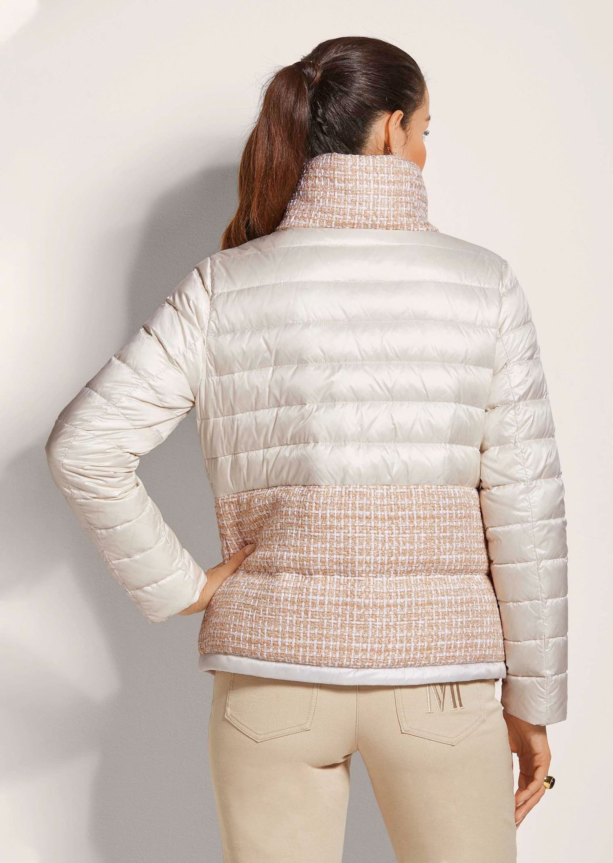 MADELEINE Steppjacke Steppjacke mit Bouclé-Partien