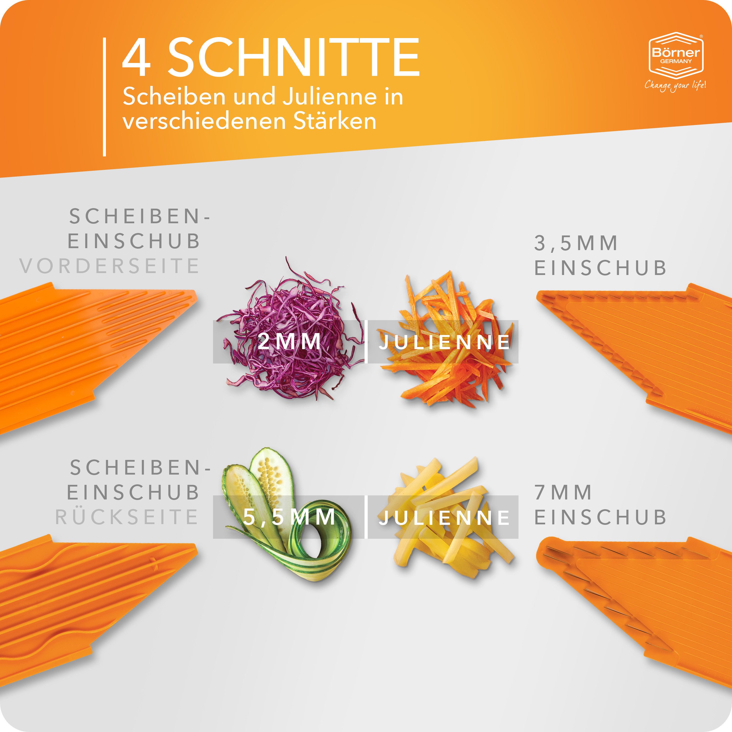 Börner Gemüsehobel Gemüsehobel V3 TrendLine Starter Set