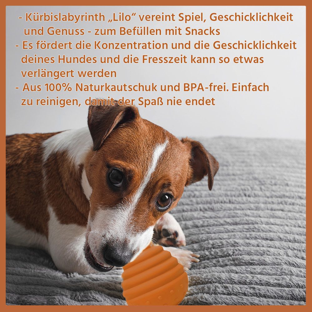 Wildfang Kauspielzeug Kauspielzeug Kürbislabyrinth "Lilo" - 100% Naturkautschuk