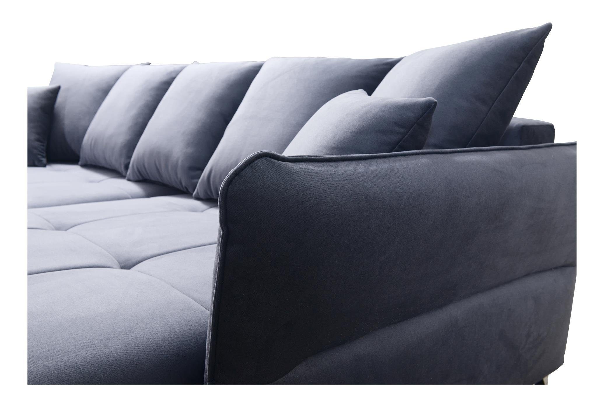 Furnix Ecksofa Auswahl, ausziehbare x 133 234 cm mit Ocker mit KAIROSS Liegefläche: EL08 Schlaffunktion Bettkasten, Sofa