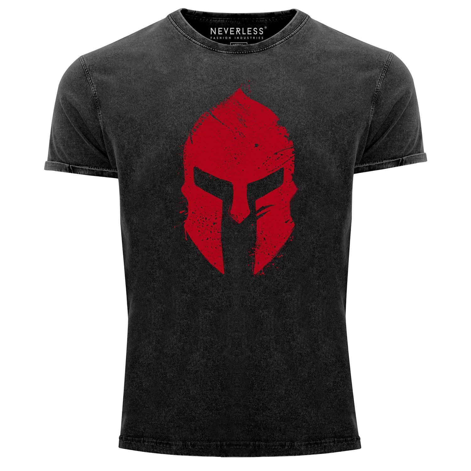 Neverless Print-Shirt Herren Vintage Shirt Print günstig online kaufen