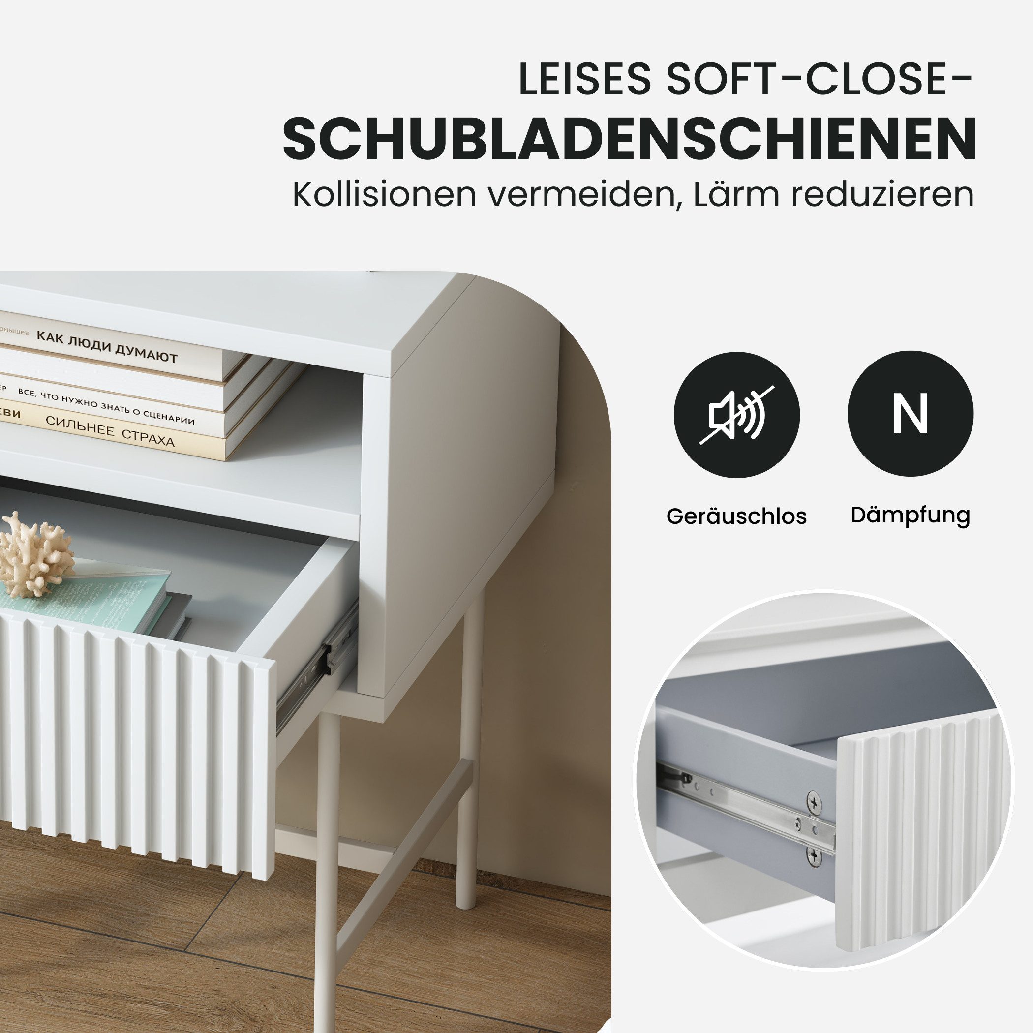 SeedWave Nachttisch Beistelltisch mit Schubladen, 2er/1er Set, Minimalismus günstig online kaufen