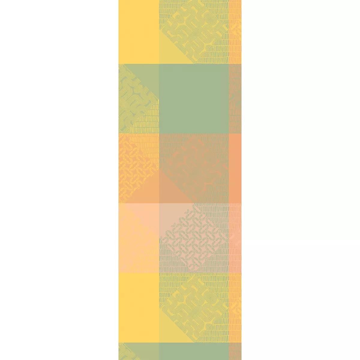 Garnier Thiebaut Tischläufer Tischläufer Mille Empreintes Pastel 48x150 cm, jacquard-gewebt