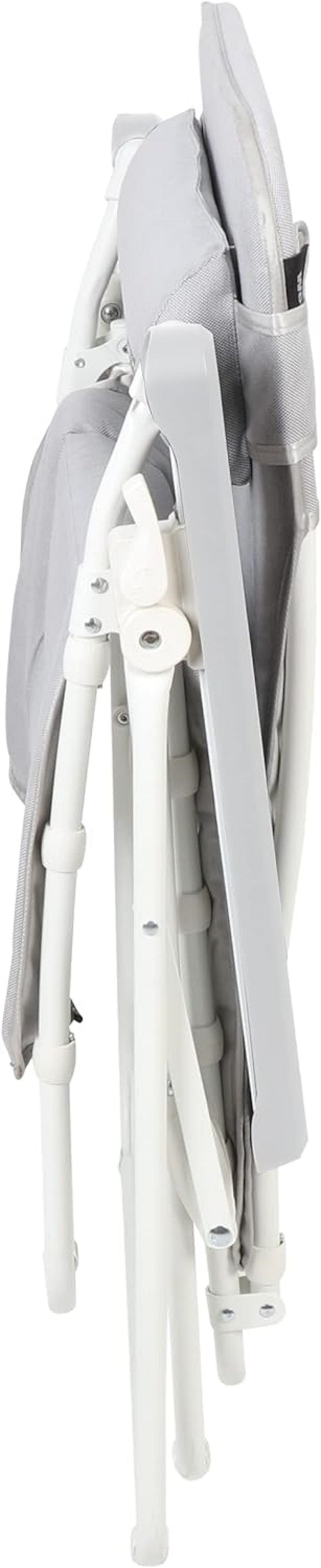 Westfield Gartenliege Relaxliege 509029 Liegestuhl Sonnenliege Relaxsessel weiß, Relaxsessel mit Kopfkissen, stufenlos verstellbar, klappbar, 140 kg Tragkraft, Camping