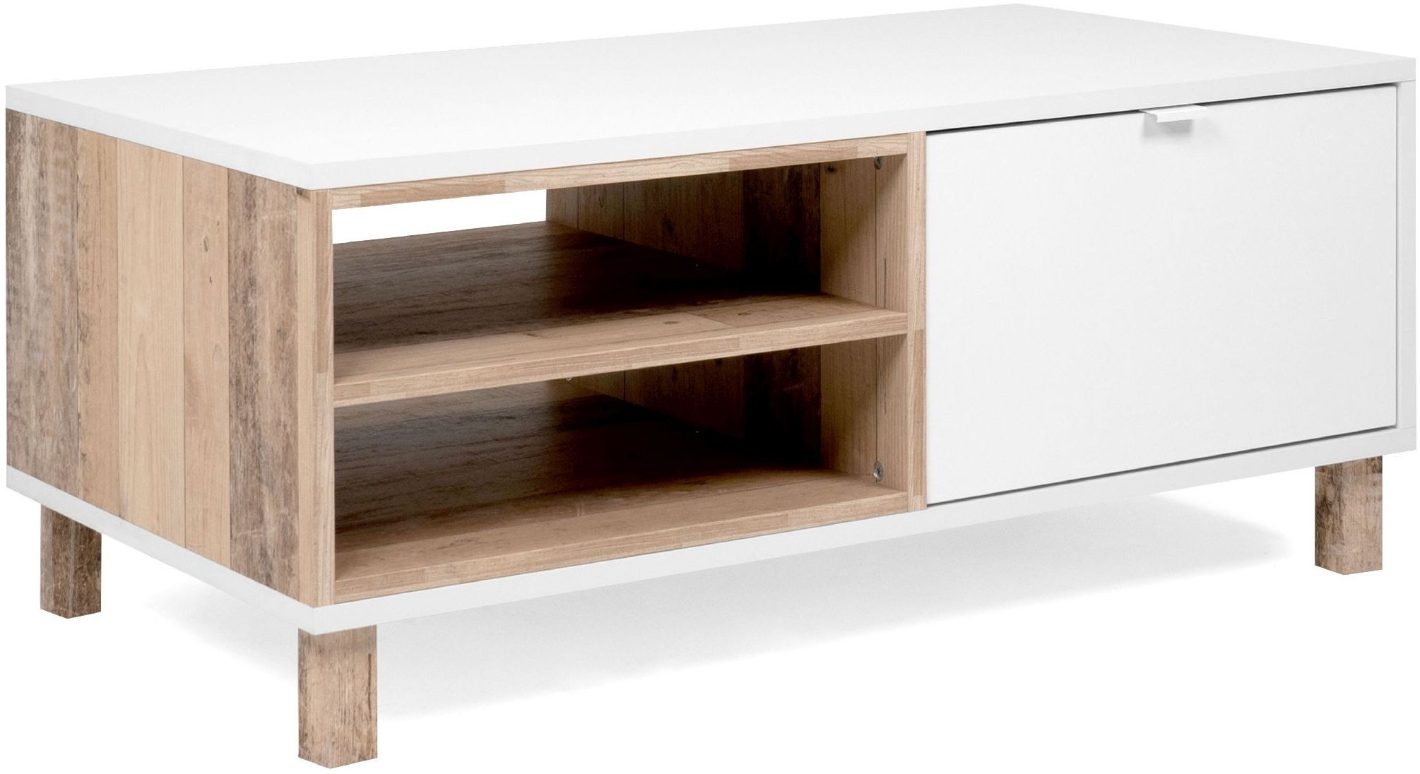 Finori Couchtisch, Modern Weiß Dekor Old Style 110 x 42,5 x 60 cm