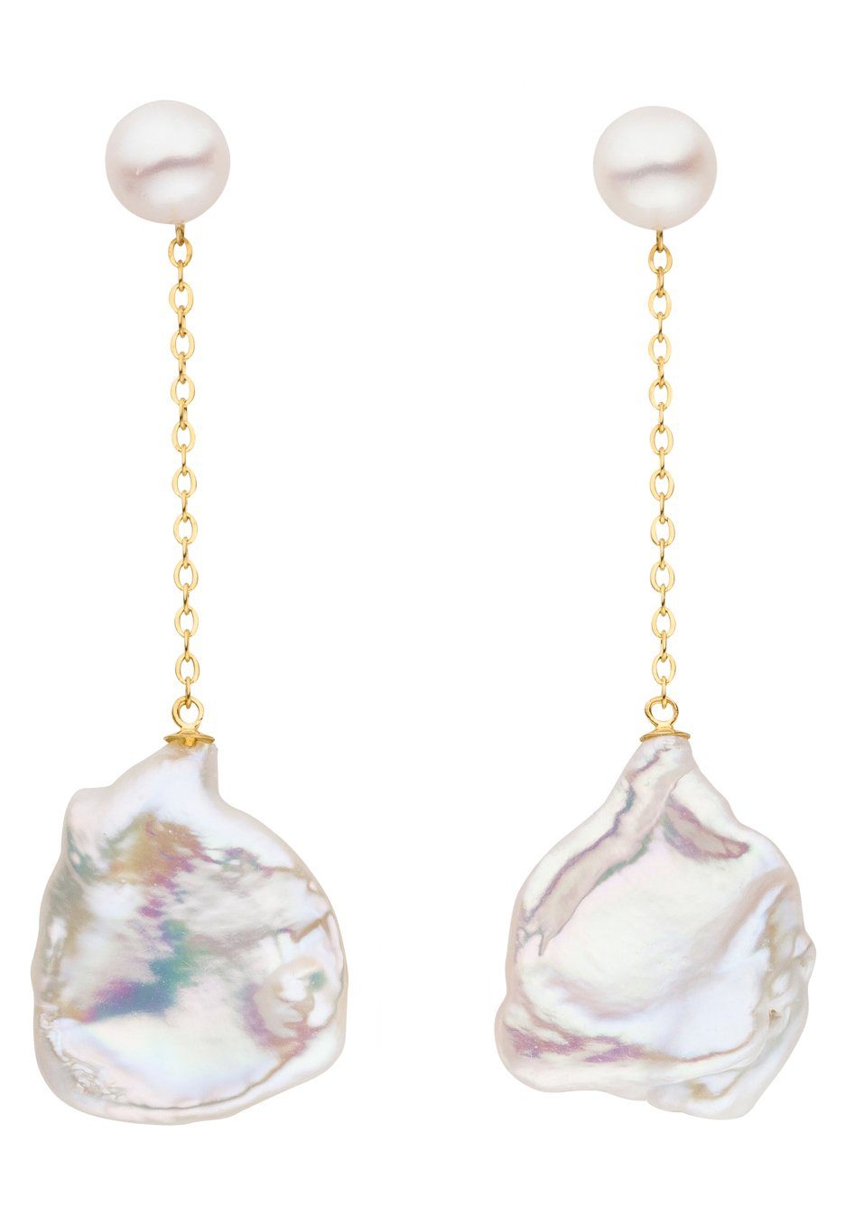 Firetti Paar Ohrstecker Schmuck Geschenk Ohrschmuck Perle, Made in Germany - mit Süßwasserzuchtperle